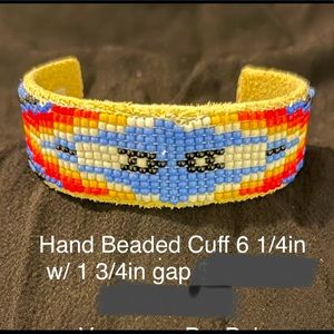 Authentic Native American Hand Beaded Cuff Bracelet